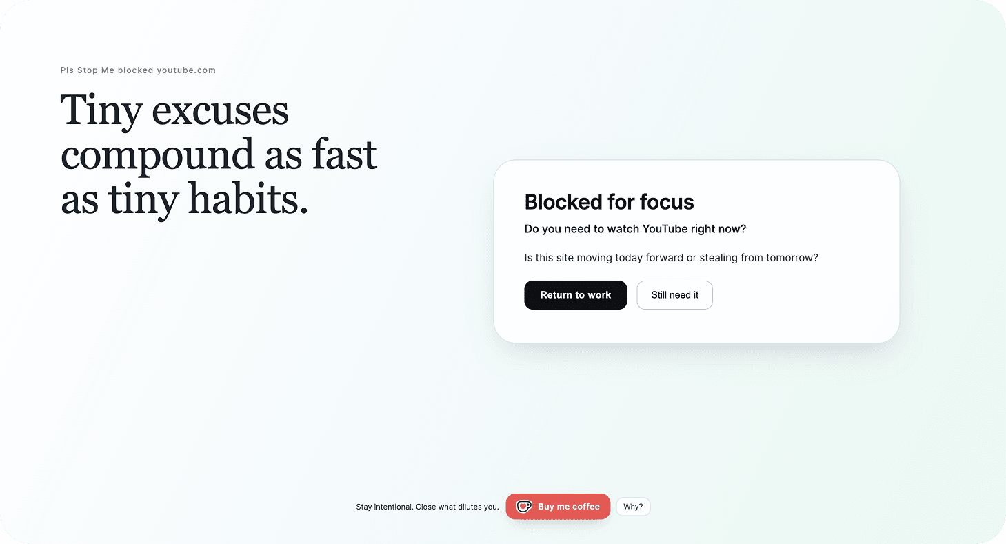 Pls Stop Me Interface